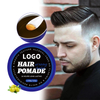 Cera de estilo de cabelo de marca própria personalizada, cera de fixação forte, pomadas e ceras, pomada ondulada de alto brilho para homens