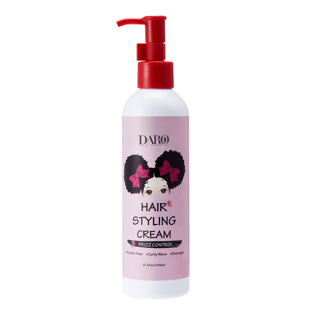 Creme modelador de cabelo com óleo de coco Creme leve anti-frizz ondulado para cabelos cacheados