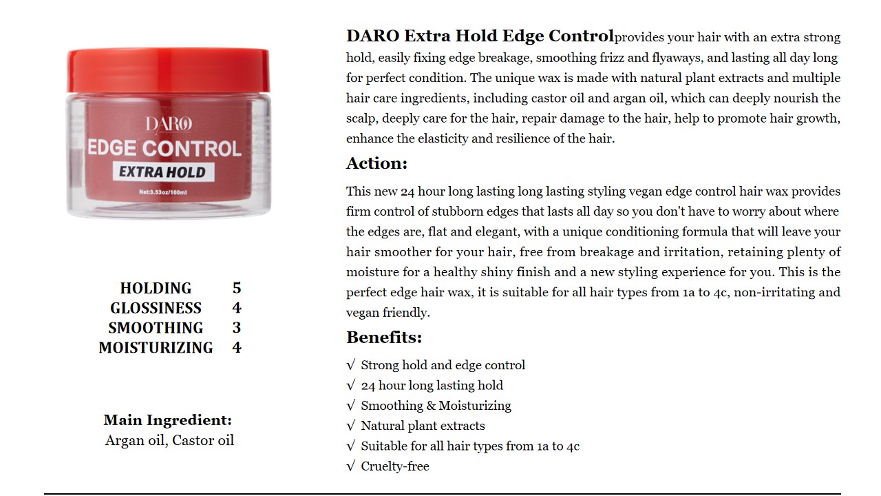 15 Controle de borda extra Hold DARO